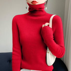 Women's Fitted Mock Neck Sweater — View 9