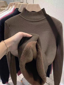 Women's Mock Neck Sweater — View 7