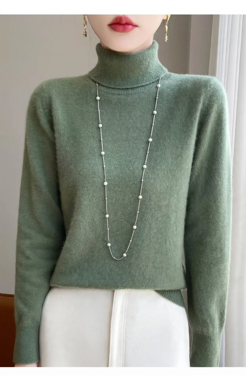 Women's Wool Turtleneck Sweater — View 3