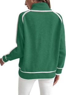 Women's Relaxed Fit Mock Neck Sweater — View 10