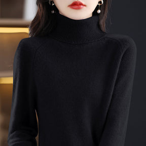 Women's Relaxed Fit Long Sleeve Mock Neck Sweater — View 8
