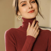 Women's Fitted Turtleneck Sweater — View 2