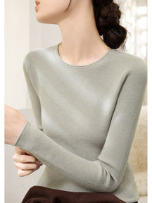 Women's Fitted Crewneck Sweater — View 10
