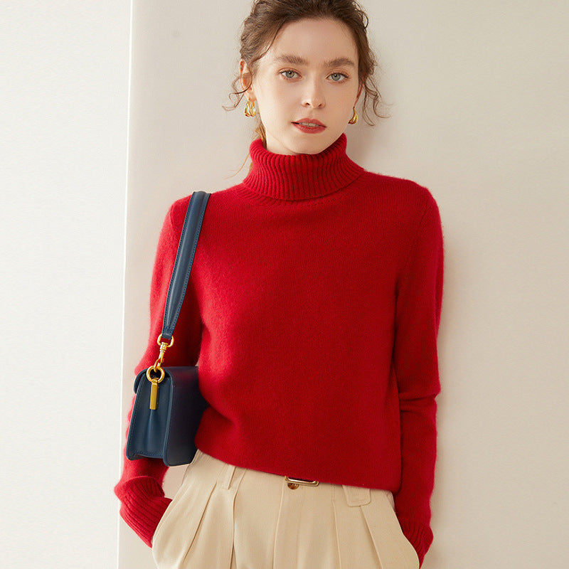 Women's Wool Turtleneck Sweater — View 3