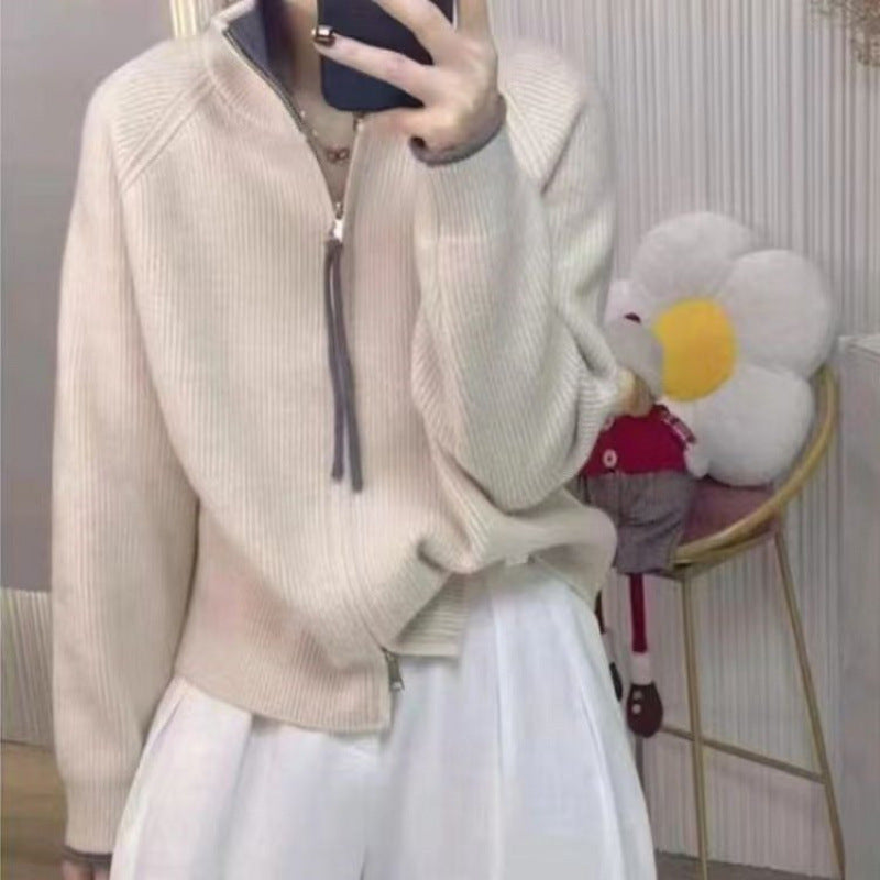 Women's Colorblock Zip Front Cardigan — View 4