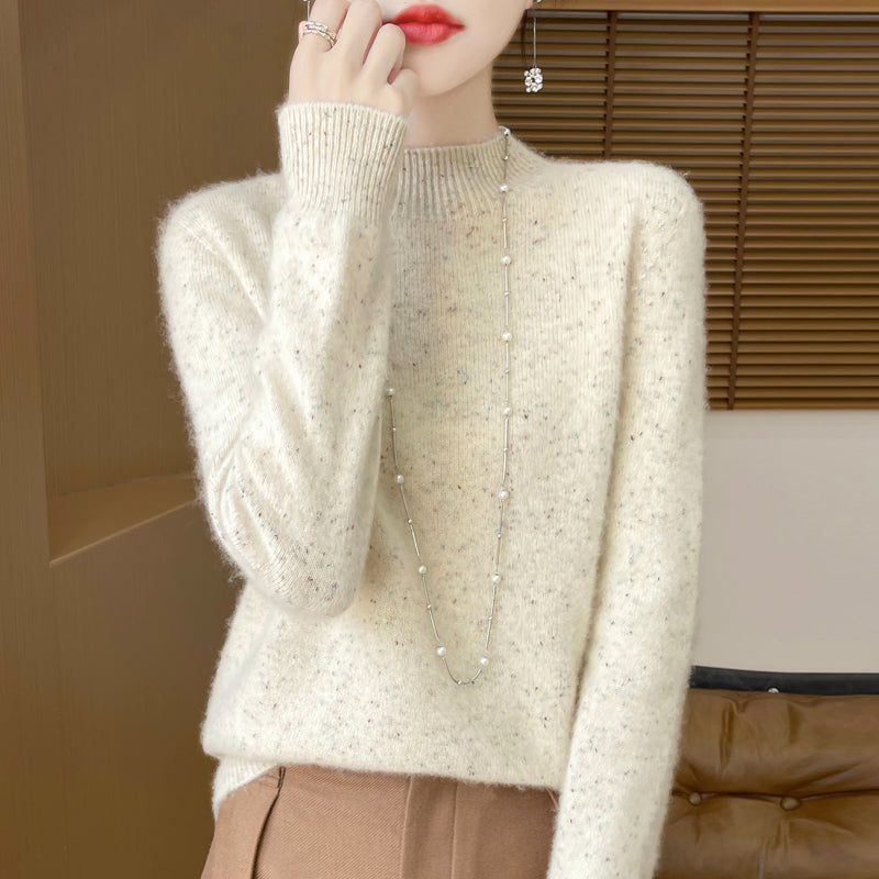 Women's Wool Mock Neck Sweater — View 8