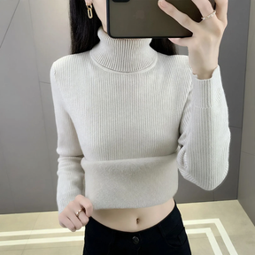Women's Ribbed Turtleneck Sweater — View 10