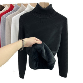 Women's Ribbed Turtleneck Sweater — View 3
