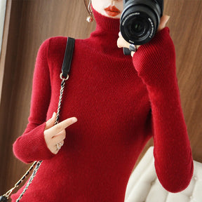 Women's Fitted Mock Neck Sweater — View 8