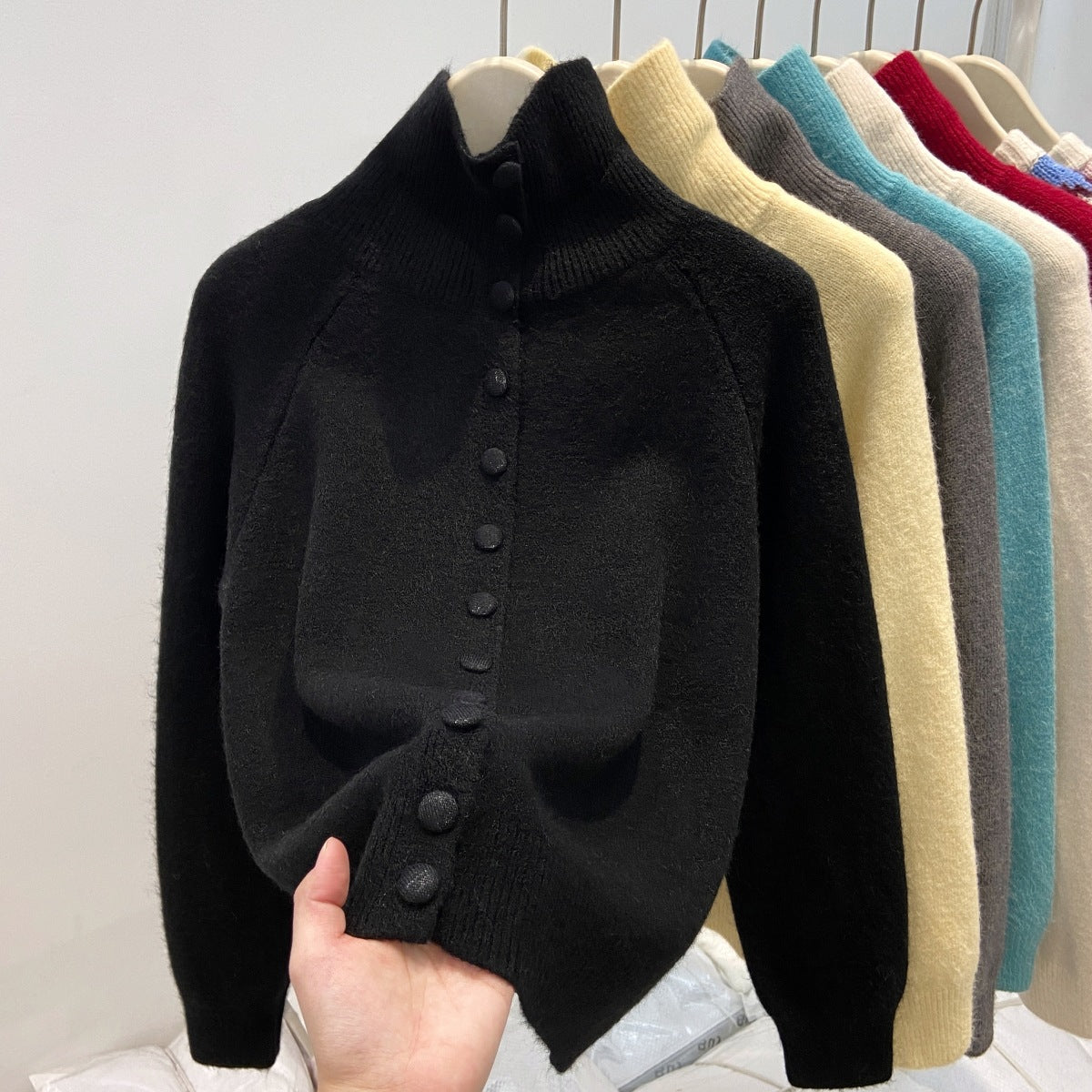 Women's Button Detail Cardigan — View 8