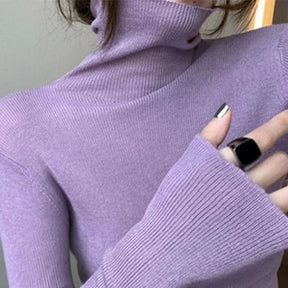 Women's Fitted Turtleneck Sweater — View 6