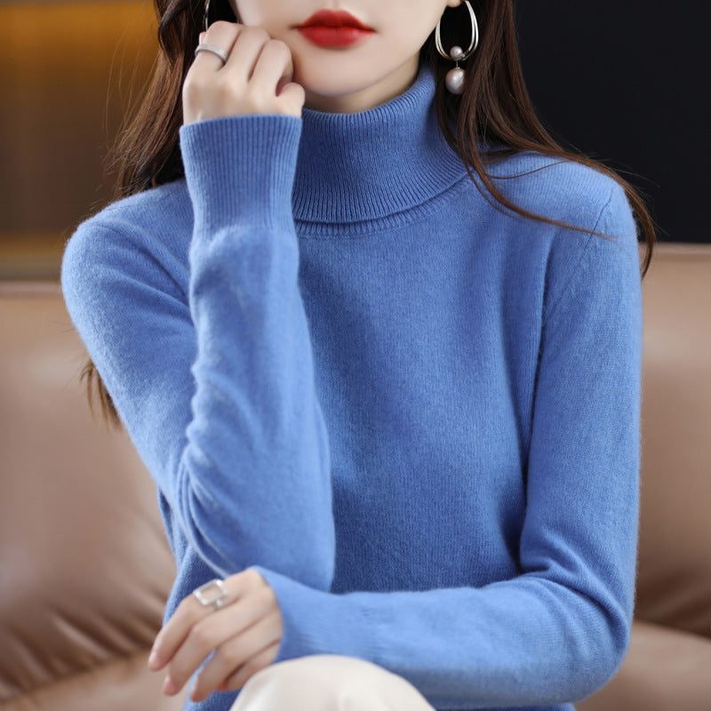 Women's Relaxed Fit Turtleneck Sweater — View 7