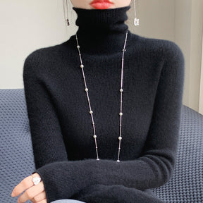 Women's Fitted Mock Neck Sweater — View 6