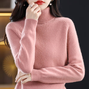 Women's Relaxed Fit Long Sleeve Mock Neck Sweater — View 11