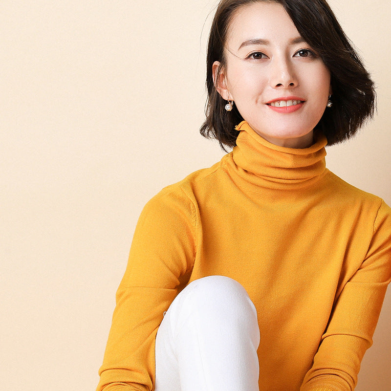 Women's Geometric Mock Neck Sweater — View 3