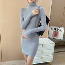 Women's Turtleneck Sweater Dress — View 8