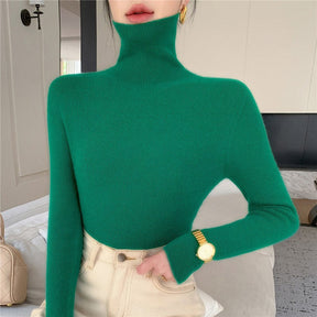 Women's Fitted Mock Neck Sweater — View 9