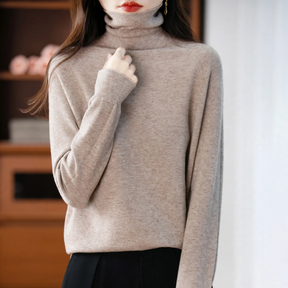 Women's Relaxed Fit Mock Neck Sweater — View 1