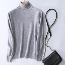 Women's Wool Fine Knit Sweater — View 8