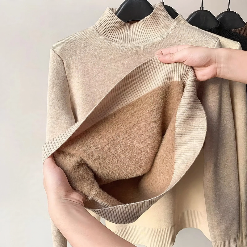 Women's Mock Neck Sweater — View 4