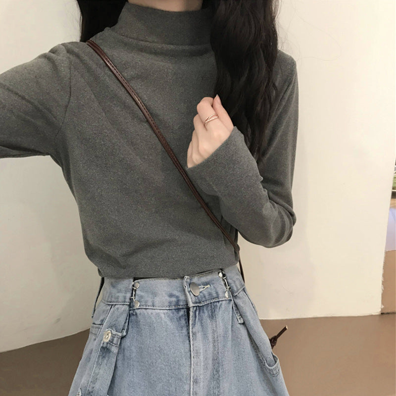 Women's Long Sleeve Mock Neck Top — View 2