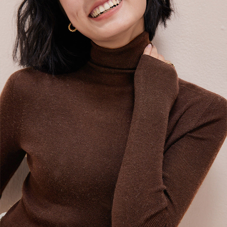 Women's Wool Mock Neck Sweater — View 2