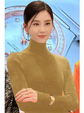 Women's Long Sleeve Mock Neck Sweater — View 12