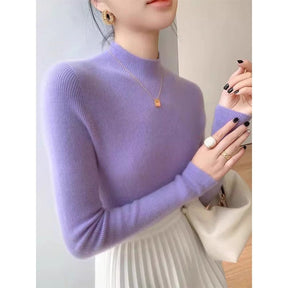 Women's Fitted Mock Neck Sweater — View 1