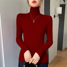 Women's Fitted Mock Neck Sweater — View 4