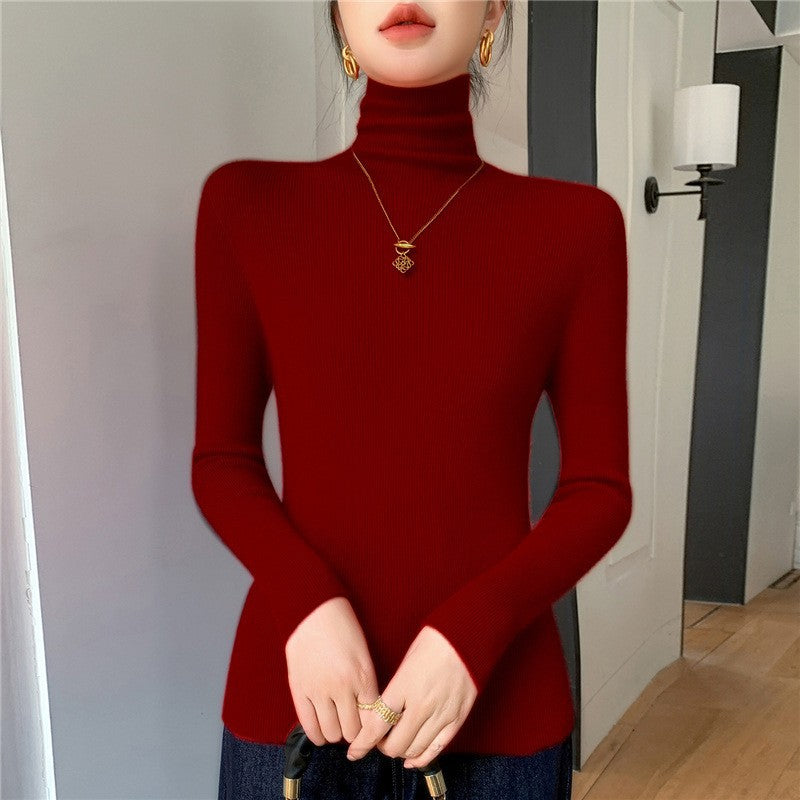 Women's Fitted Mock Neck Sweater — View 4