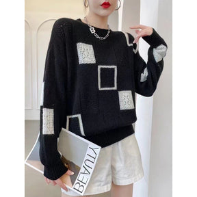 Women's Plaid Crewneck Sweater — View 4
