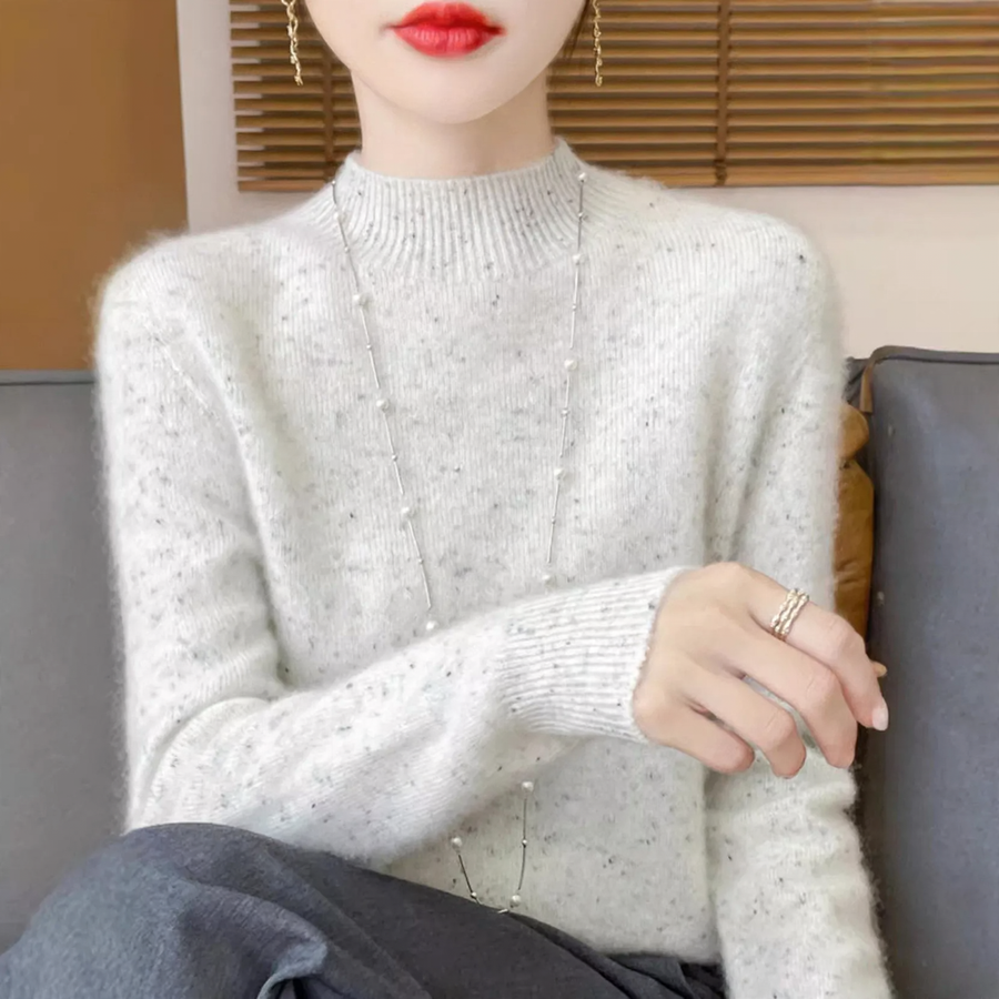 Women's Wool Mock Neck Sweater — View 1