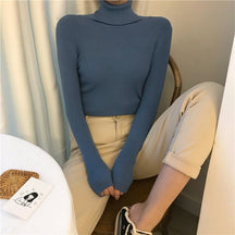 Women's Fitted Turtleneck Sweater — View 3