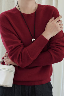 Women's Wool Relaxed Fit Crewneck Sweater — View 7