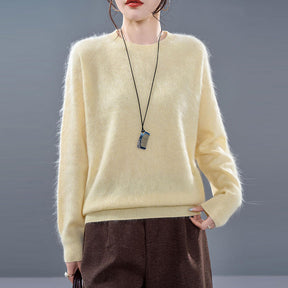 Women's Cashmere Blend V Neck Sweater — View 4