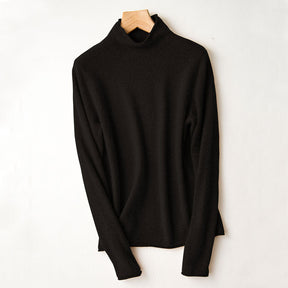 Women's Wool Mock Neck Sweater — View 2