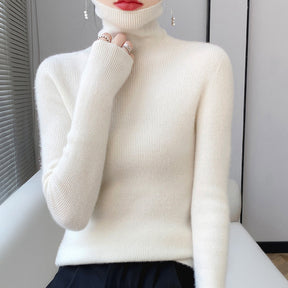 Women's Wool Turtleneck Sweater — View 4