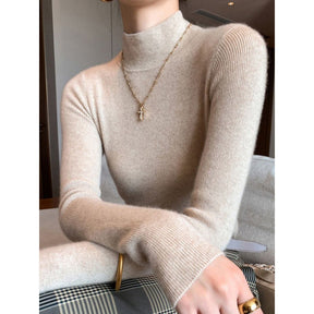 Women's Fitted Mock Neck Sweater — View 1