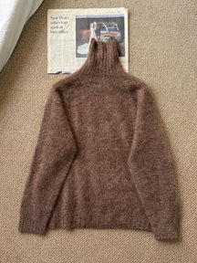Women's Wool Relaxed Fit Turtleneck Sweater — View 8