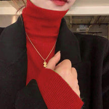 Women's Fitted Turtleneck Sweater — View 2