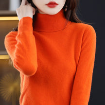 Women's Relaxed Fit Turtleneck Sweater — View 10