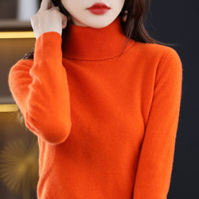 Women's Relaxed Fit Turtleneck Sweater — View 10