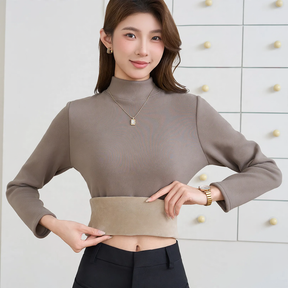 Women's Long Sleeve Mock Neck Top — View 2