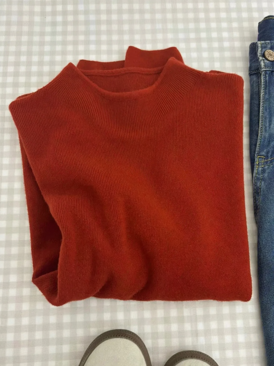 Women's Mock Neck Sweater — View 7