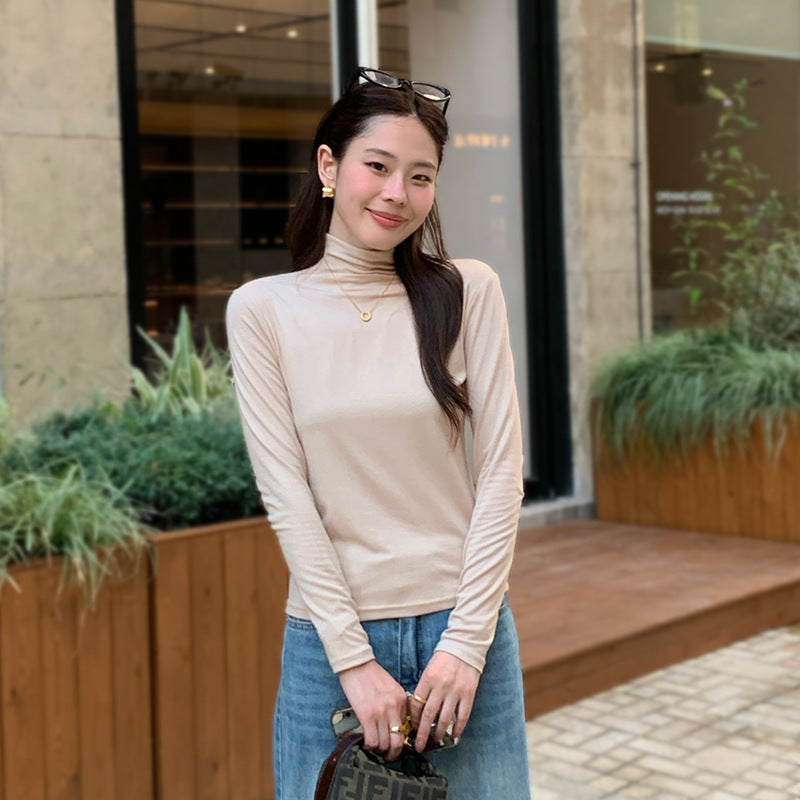Women's Long Sleeve Turtleneck Sweater — View 2