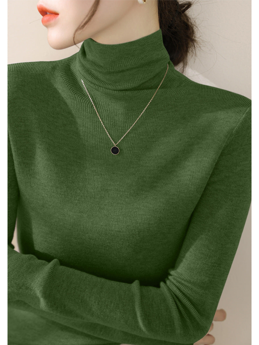 Women's Fitted Mock Neck Sweater — View 9
