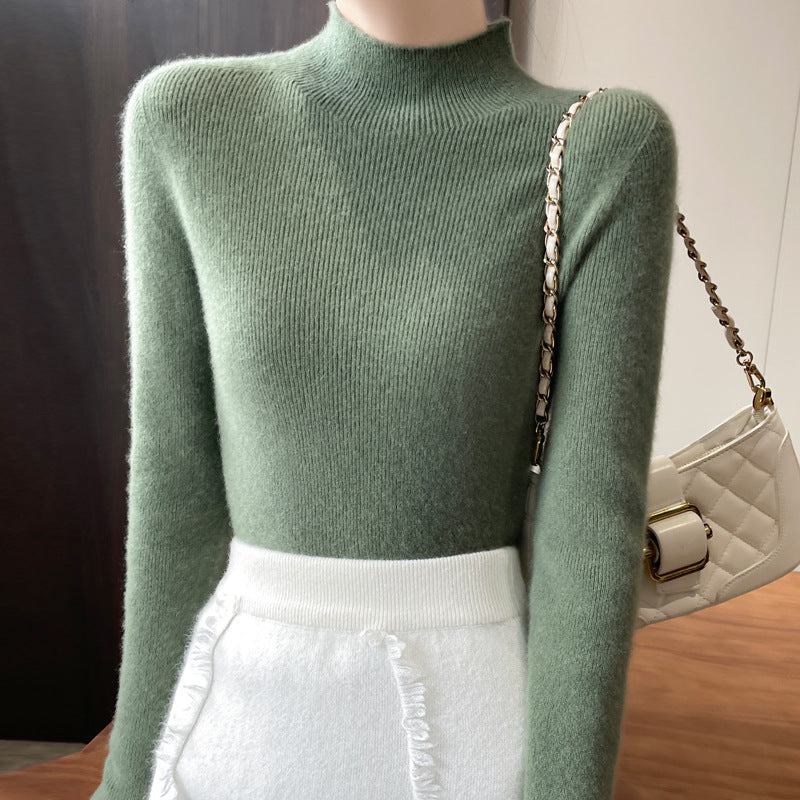 Women's Fitted Mock Neck Sweater — View 2
