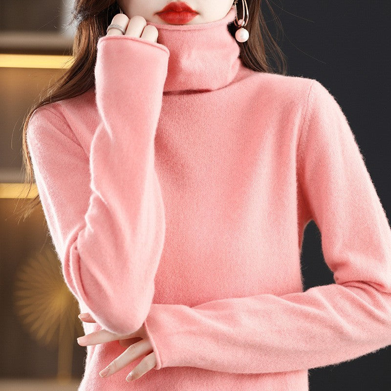 Women's Wool Mock Neck Sweater — View 5