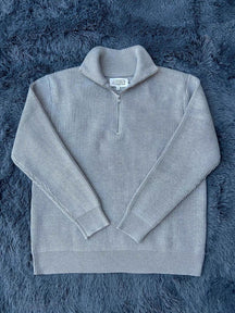 Women's Wool Blend Half Zip Sweater — View 7