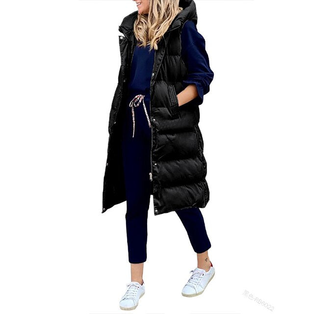 Women's Wool Longline Sleeveless Vest — View 8
